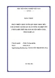 Luận án Tiến sĩ Nông nghiệp: Phát triển chăn nuôi lợn thịt theo tiêu chuẩn thực hành chăn nuôi tốt (VietGAHP) trên địa bàn huyện Diễn Châu, tỉnh Nghệ An