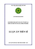 Luận án Tiến sĩ Chăn nuôi: Khả năng sản xuất của các tổ hợp lai giữa gà Hon Chu và gà Lương Phượng