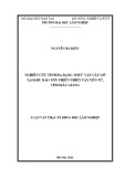 Luận văn Thạc sĩ Khoa học lâm nghiệp: Nghiên cứu tính đa dạng thực vật cây gỗ tại Khu Bảo tồn thiên nhiên Tây Yên Tử, tỉnh Bắc Giang