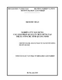 Luận văn Thạc sĩ Khoa học lâm nghiệp: Nghiên cứu xây dựng các giải pháp quản lý cháy rừng tại thị xã Uông Bí, tỉnh Quảng Ninh