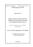 Luận văn Thạc sĩ Quản lý tài nguyên rừng: Nghiên cứu bảo tồn chuyển chỗ loài Tam thất gừng (Stahlianthus thorelii gagnep.) tại vùng đệm vườn quốc gia Ba Vì