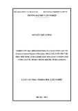 Luận văn Thạc sĩ Khoa học lâm nghiệp: Nghiên cứu đặc điểm sinh thái của loài Vượn Cao Vít (Nomascus nasutus Kunckel d’Herculais, 1884) làm cơ sở cho việc phục hồi sinh cảnh tại Khu Bảo tồn loài và sinh cảnh Vượn Cao Vít, huyện Trùng Khánh, tỉnh Cao Bằng