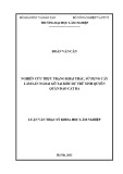 Luận văn Thạc sĩ Khoa học lâm nghiệp: Nghiên cứu thực trạng khai thác, sử dụng cây lâm sản ngoài gỗ tại Khu dự trữ sinh quyển quần đảo Cát Bà