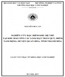 Luận văn Thạc sĩ Khoa học lâm nghiệp: Nghiên cứu đặc điểm khu hệ thú tại Khu Bảo tồn các loài hạt trấn quý, hiếm Nam Động, huyện Quan Hóa, tỉnh Thanh Hóa