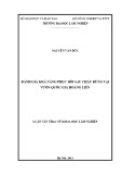 Luận văn Thạc sĩ Khoa học lâm nghiệp: Đánh giá khả năng phục hồi sau cháy rừng tại Vườn quốc gia Hoàng Liên