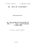 Luận văn Thạc sĩ Khoa học lâm nghiệp: Điều tra, đánh giá nguồn tài nguyên cây thuốc ở Vườn Quốc gia Vũ Quang, tỉnh Hà Tĩnh