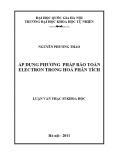 Luận văn Thạc sĩ Khoa học: Áp dụng phương pháp bảo toàn electron trong hoá phân tích