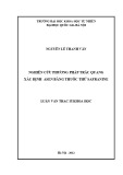 Luận văn Thạc sĩ Khoa học: Nghiên cứu phương pháp trắc quang xác định asen bằng thuốc thử Safranine