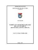 Luận văn Thạc sĩ Khoa học: Nghiên cứu thành phần hoá học rễ cây cốt khí củ (Reynoutria Japonica Houtt.)