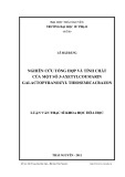 Luận văn Thạc sĩ Khoa học hoá học: Nghiên cứu tổng hợp và tính chất của một số 3-axetylcoumarin galactopyranozyl thiosemicacbazon