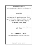 Luận văn Thạc sĩ Kinh tế: Chính sách bồi thường, hỗ trợ và tái định cư - Nghiên cứu trường hợp một số dự án đầu tư trên địa bàn Quận 2