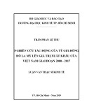 Luận văn Thạc sĩ Kinh tế: Nghiên cứu tác động của tỷ giá đồng Đô la Mỹ lên giá trị xuất khẩu của Việt Nam giai đoạn 2000-2017