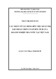 Luận văn Thạc sĩ Kinh tế: Các nhân tố tác động đến việc quản trị lợi nhuận trên cơ sở dồn tích của doanh nghiệp nhà nước tại Việt Nam