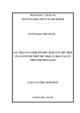 Luận văn Thạc sĩ Kinh tế: Các nhân tố ảnh hưởng đến tính tuân thủ thuế của người nộp thuế thu nhập cá nhân tại cục thuế tỉnh Tiền Giang