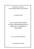 Luận văn Thạc sĩ Kinh tế: Nâng cao lòng trung thành của nhân viên tại Công ty cố phần đầu tư Bất động sản Phúc Thịnh