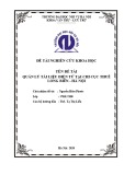 Đề tài nghiên cứu khoa học: Quản lý tài liệu điện tử tại Chi cục Thế quận Long Biên - Hà Nội