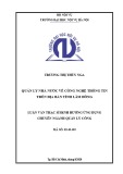 Luận văn Thạc sĩ Quản lý công: Quản lý nhà nước về công nghệ thông tin trên địa bàn tỉnh Lâm Đồng