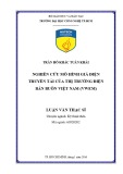 Luận văn Thạc sĩ Kỹ thuật: Nghiên cứu mô hình giá điện truyền tải của thị trường điện bán buôn Việt Nam