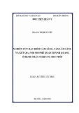 Luận án Tiến sĩ Y học: Nghiên cứu đặc điểm lâm sàng, cận lâm sàng và kết quả nội soi phế quản huỳnh quang ở bệnh nhân nghi ung thư phổi