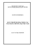 Luận văn Thạc sĩ Kinh tế: Quản trị rủi ro hoạt động tại ngân hàng thương mại Việt Nam