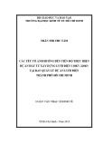 Luận văn Thạc sĩ Kinh tế: Các yếu tố ảnh hưởng đến tiến độ thực hiện dự án đầu tư xây dựng Lưới điện 220kV-110kV tại Ban quản lý dự án Lưới Điện TP. Hồ Chí Minh