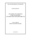 Luận án Tiến sĩ Tôn giáo học: Tín ngưỡng Tứ vị Thánh tổ ở một số ngôi chùa vùng đồng bằng sông Hồng hiện nay