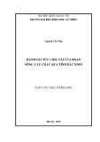 Luận văn Thạc sĩ Khoa học: Đánh giá sức chịu tải của đoạn sông Cầu chảy qua tỉnh Bắc Ninh