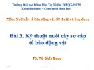 Bài giảng Nuôi cấy tế bào động vật – Kĩ thuật và ứng dụng: Bài 3 – TS. Vũ Bích Ngọc