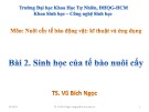 Bài giảng Nuôi cấy tế bào động vật – Kĩ thuật và ứng dụng – Bài 2: TS. Vũ Bích Ngọc (2019)