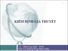 Bài giảng Kiểm định giả thuyết - Đinh Công Khải –