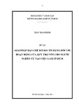 Luận văn Thạc sĩ Kinh tế: Giải pháp hạn chế rủi ro tín dụng đối với hoạt động của Quỹ trợ vốn cho người nghèo tự tạo việc làm Thành phố Hồ Chí Minh