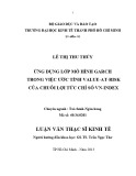 Luận văn Thạc sĩ Kinh tế: Ứng dụng lớp mô hình GARCH trong việc ước tính Value-at-Risk của chuỗi lợi tức chỉ số VN-Index