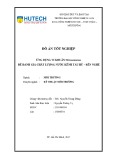 Đồ án tốt nghiệp: Ứng dụng vi khuẩn Nitrosomonas để đánh giá chất lượng nước kênh Tàu Hủ - Bến Nghé