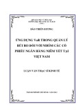 Luận văn Thạc sĩ Kinh tế: Ứng dụng VaR trong quản lý rủi ro đối với nhóm các cổ phiếu ngân hàng niêm yết tại Việt Nam