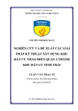Luận văn Thạc sĩ Kỹ thuật môi trường: Nghiên cứu và đề xuất các giải pháp kỹ thuật xây dựng khu dân cư Thảo Điền thành khu dân cư sinh thái