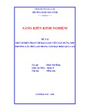 Sáng kiến kinh nghiệm Mầm non: Một số biện pháp chỉ đạo giáo viên xây dựng môi trường lấy trẻ làm trung tâm đạt hiệu quả cao