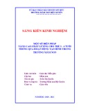 Sáng kiến kinh nghiệm Mầm non: Một số biện pháp nâng cao chất lượng hoạt động tạo hình cho trẻ 3-4 tuổi trong trường mầm non