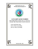 Sáng kiến kinh nghiệm Mầm non: Một số biện pháp vệ sinh an toàn thực phẩm và cách xử lý ngộ độc thực phẩm trong trường mầm non