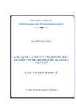 Luận văn Thạc sĩ Kinh tế: Kiểm định giả thuyết thị trường hiệu quả đối với thị trường chứng khoán Việt Nam