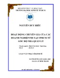 Luận văn Thạc sĩ Kinh tế: Hoạt động chuyển giá của các doanh nghiệp FDI tại TP. Hồ Chí Minh từ góc độ nhà quản lý
