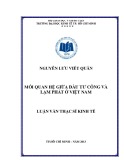 Luận văn Thạc sĩ Kinh tế: Mối quan hệ giữa đầu tư công và lạm phát ở Việt Nam