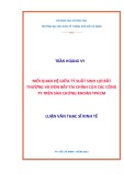 Luận văn Thạc sĩ Kinh tế: Mối quan hệ giữa tỷ suất sinh lợi bất thường và đòn bẩy tài chính của các công ty trên sàn chứng khoán TP.HCM