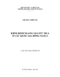 Luận văn Thạc sĩ Kinh tế: Kiểm định ngang giá sức mua ở các quốc gia Đông Nam Á