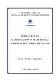 Luận văn Thạc sĩ Kinh tế: Mối quan hệ giữa giá chứng khoán và tỷ giá hối đoái – Nghiên cứu thực nghiệm tại Việt Nam