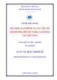 Luận văn Thạc sĩ Kinh tế: Kỳ vọng lạm phát và các yếu tố ảnh hưởng đến kỳ vọng lạm phát tại Việt Nam