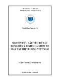 Luận văn Thạc sĩ Kinh tế: Nghiên cứu các yếu tố tác động đến ý định mua nhớt xe máy tại thị trường Việt Nam