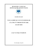 Luận văn Thạc sĩ Kinh tế: Nâng cao hiệu quả sản xuất kinh doanh của Công ty TNHH Đồ gỗ mỹ nghệ Sài Gòn Xinh