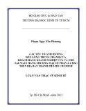 Luận văn Thạc sĩ Kinh tế: Các yếu tố ảnh hưởng đến lòng trung thành của khách hàng doanh nghiệp vừa và nhỏ tại Ngân hàng thương mại cổ phần Á Châu trên địa bàn thành phố Hồ Chí Minh