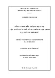 Luận văn Thạc sĩ Kinh tế: Nâng cao chất lượng dịch vụ tiệc cưới của nhà hàng khách sạn Xanh tại thành phố Huế