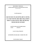 Luận văn Thạc sĩ Kinh tế: Một số nhân tố ảnh hưởng đến xu hướng lựa chọn thương hiệu điện thoại thông minh của khách hàng trên thị trường Thành phố Hồ Chí Minh